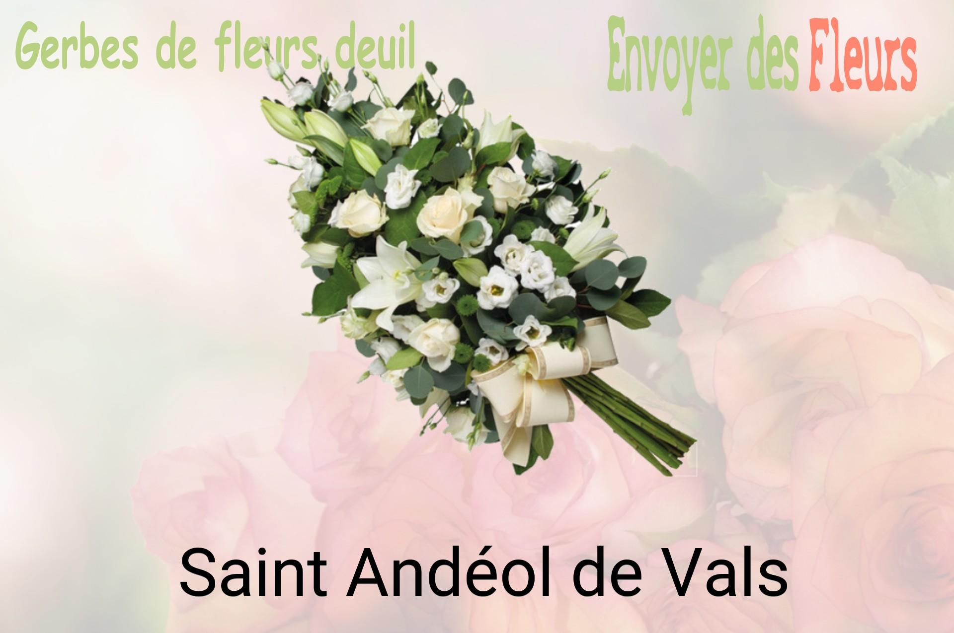 Gerbe de fleurs de deuil livrée à Saint-Andéol-de-Vals